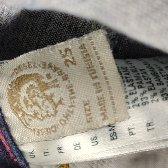 DIESEL Skinzee Super Slim Blue Dark Wash Five Pocket Mid Rise Skinny Jean - Picture 7 of 13